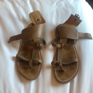 K Jacques tan leather sandals - size 40